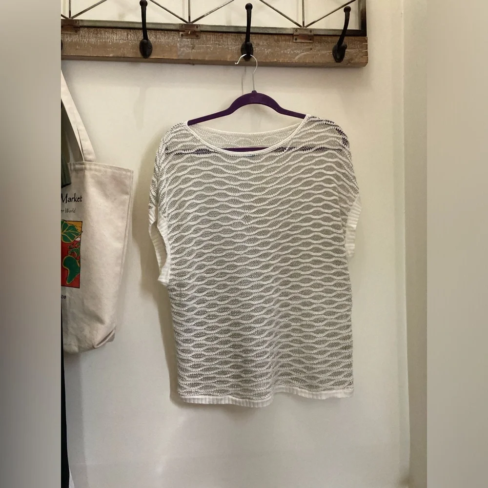 ALICE + OLIVIA Striped Scoop Neck Knit Sweater - Picture 2 of 6